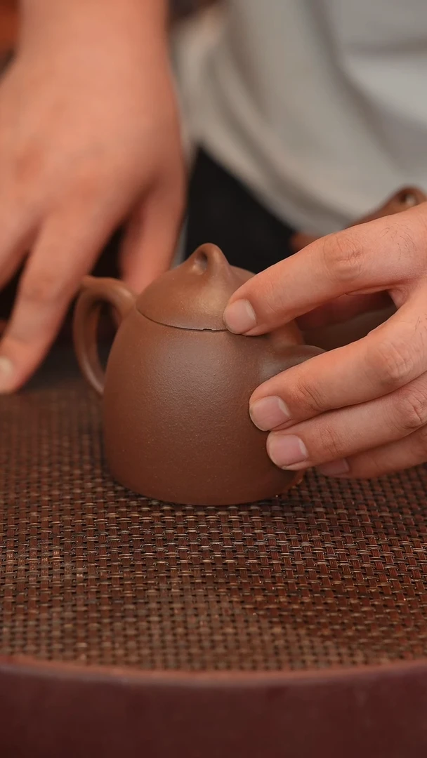 茶壶紫砂原矿手工制作瑕疵盖子崩