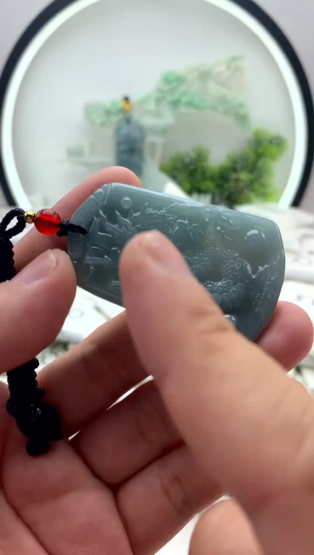 翡翠未镶嵌颈饰龙牌11