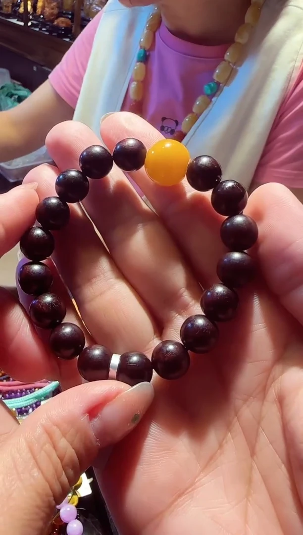 未镶嵌蜜蜡手串珠珠