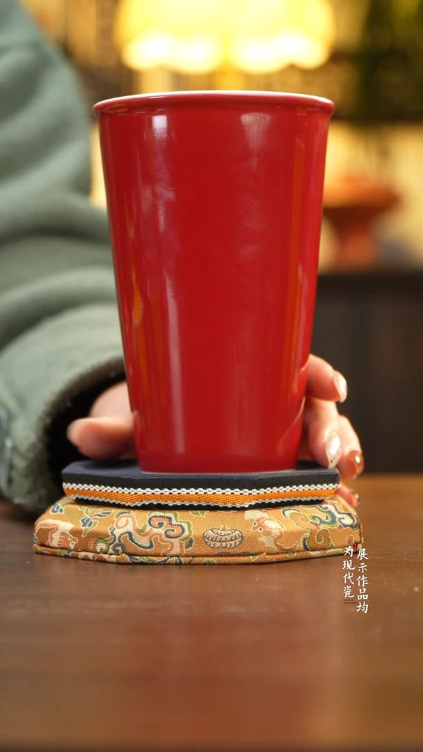 江壶见陶瓷宣德红可乐杯