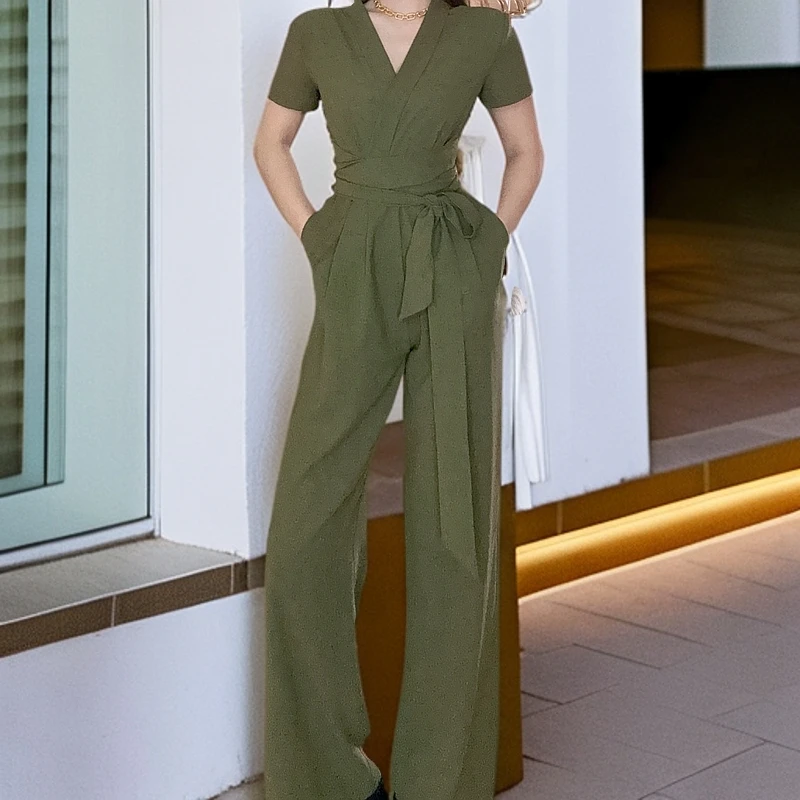 【Fiona原创】新款（040）夏季款时尚长款连体裤