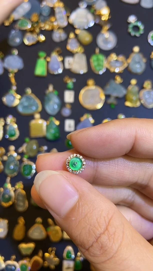 吊坠(不含链)银S925镶嵌翡翠1