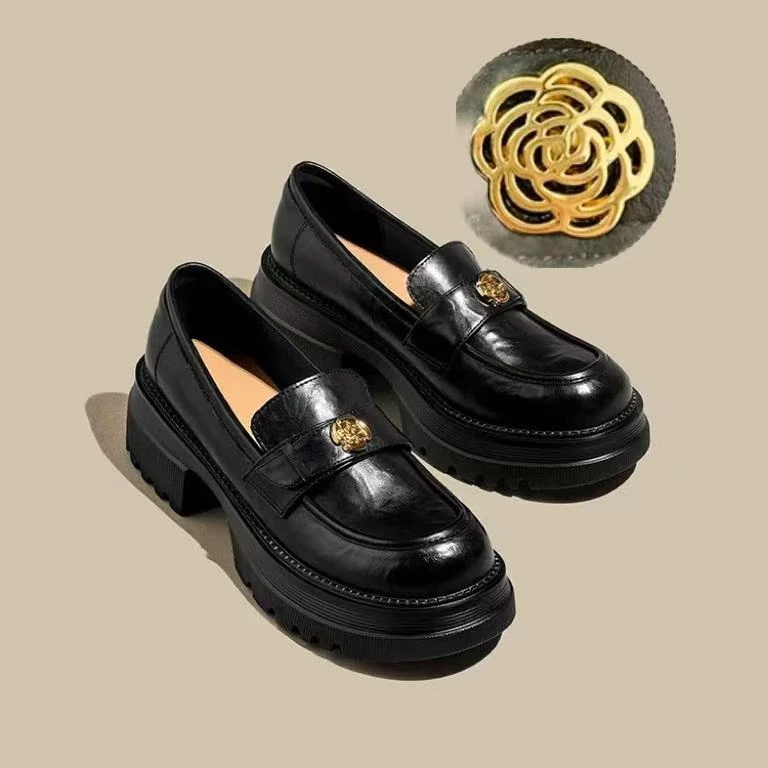 （工厂真皮厚底柜柜同款材料）2025新款1.1买开发工厂时尚英伦风