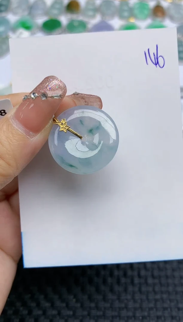 【闪购商品】翡翠颈饰18K金镶嵌天然A货翡翠 146