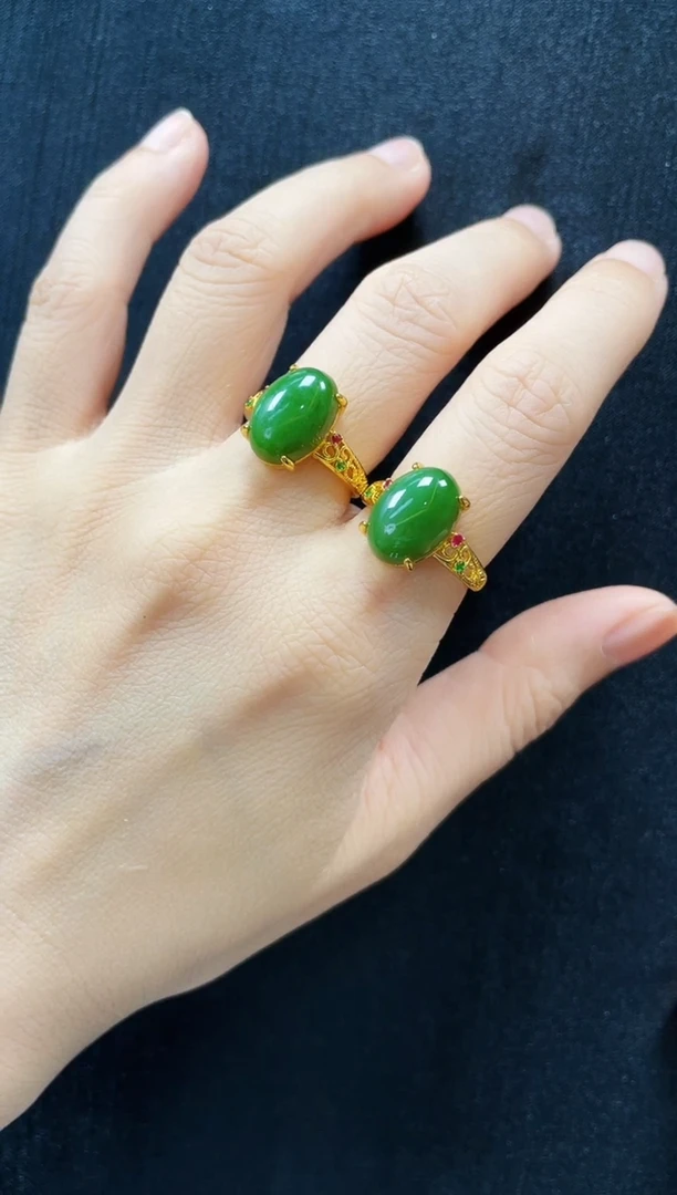 和田玉戒指未镶嵌多样性发一