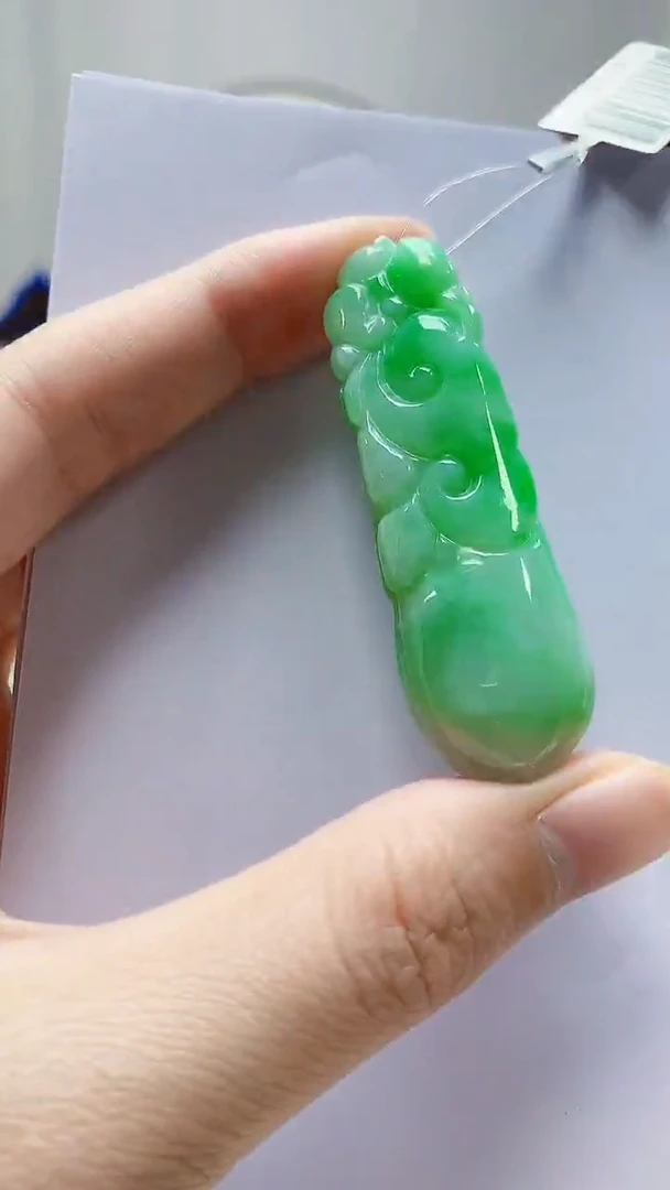 未镶嵌定制翡翠4688zm-毛货挂件瓜19