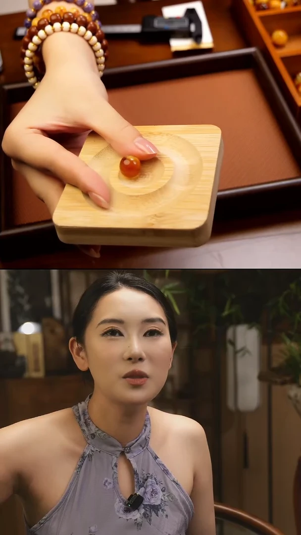 蜜蜡未镶嵌珠宝奇石34沁色圆珠13mm多样性发其一