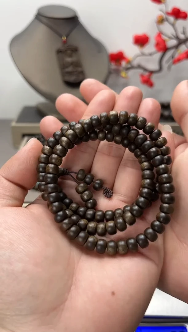 【闪购商品】沉香手串海南莺歌绿奇楠沉水7mm算盘珠108颗