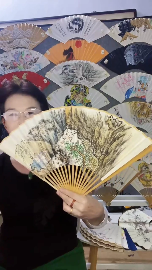扇子九五寸十八方玉竹折扇