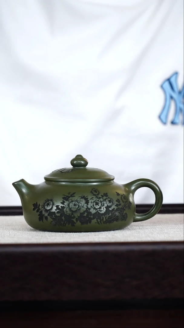 茶壶紫砂景舟民国绿寒江