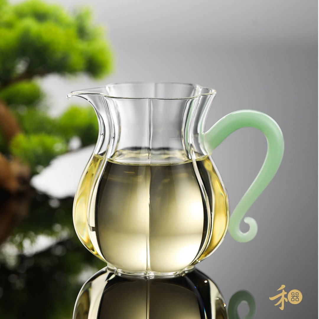 禾器禾器晶彩 蔓妍茶海 高硼硅玻璃花口分茶器 容量；320ml手工