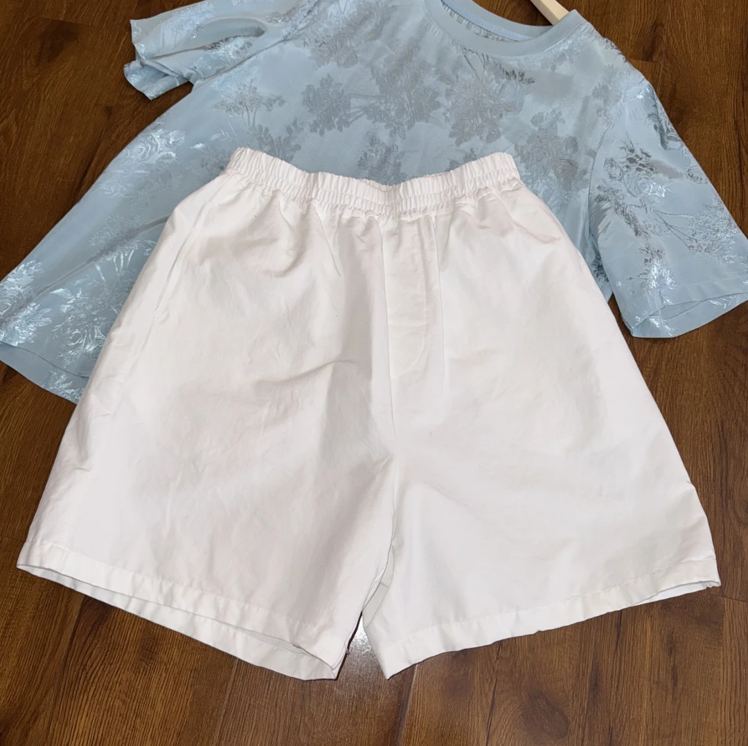 [晚风]Q836时尚百搭女士夏季短裤复古国风中式休闲裤子