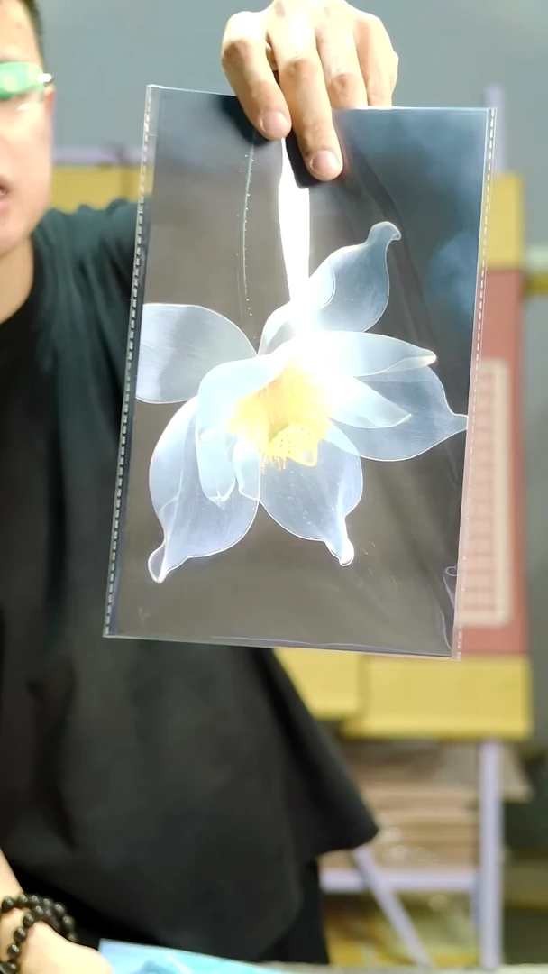 6款 6包  蜡染 黑莲花   17*25   10张/包
