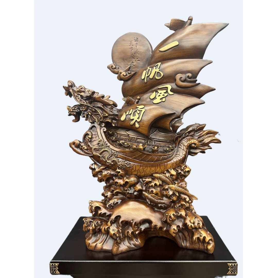 一帆风顺帆船中式工艺品客厅办公室招财礼品