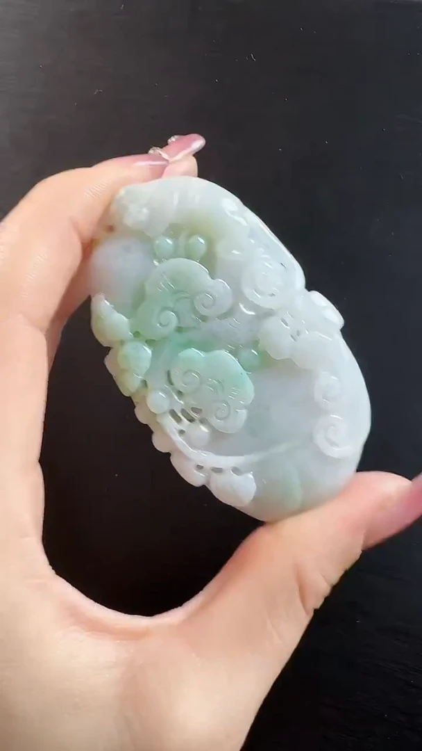 颈饰未镶嵌翡翠翡翠灵猴献寿吊坠