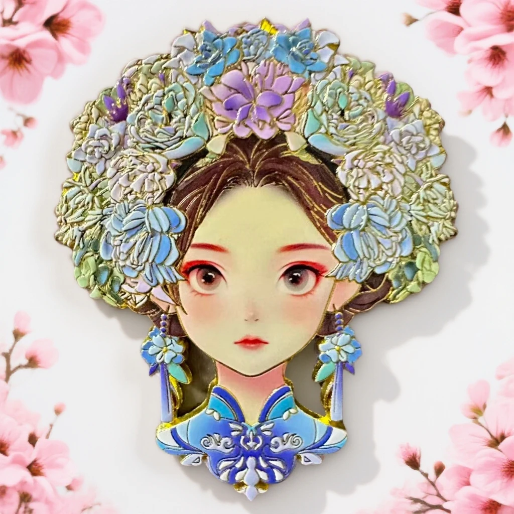 【夏雨荷】山东文创大明湖畔夏雨荷金属冰箱贴