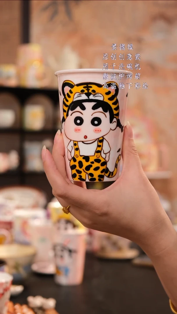 摆件景德镇手工手绘设计师款