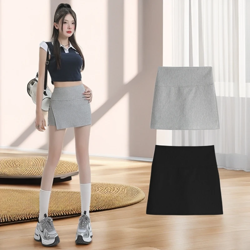 柔弛2025设计感高腰裤裙夏季半身裙女款爆款新款辣妹包臀裙短裙