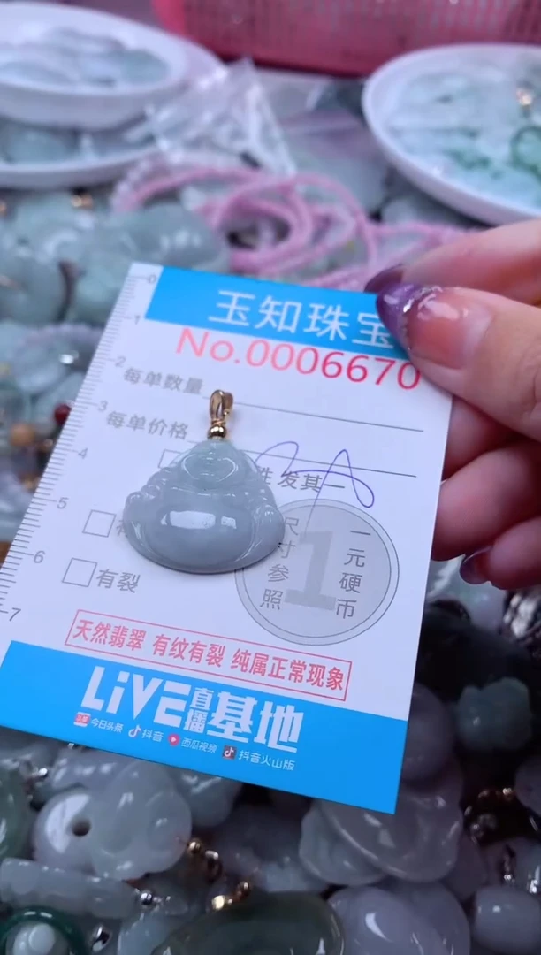 翡翠未镶嵌吊坠(不含链)6670