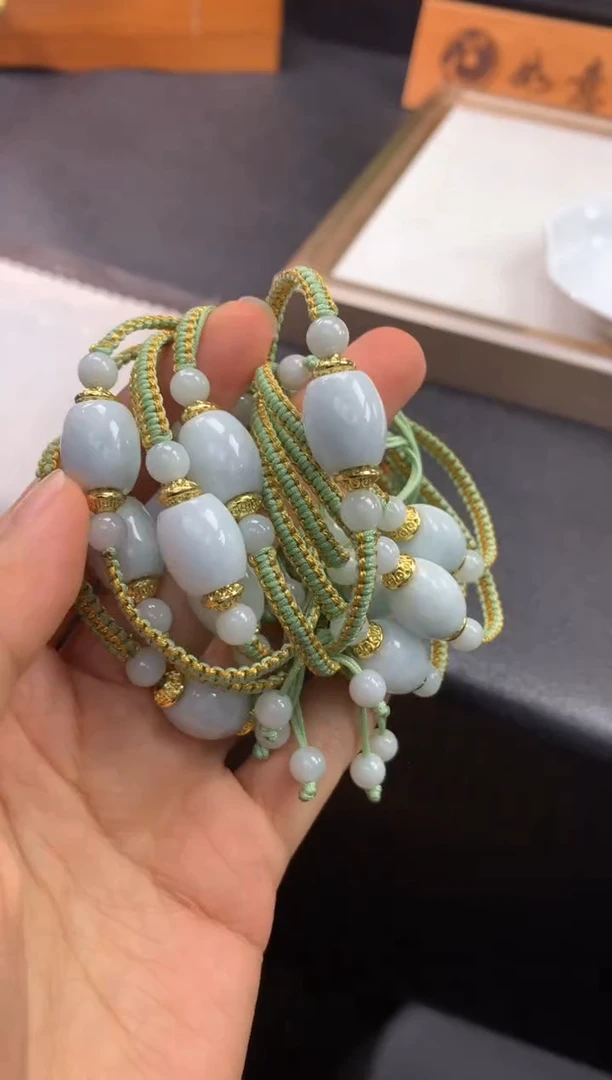 未镶嵌手链翡翠FC533 翡翠路路通手绳 多样性发其一