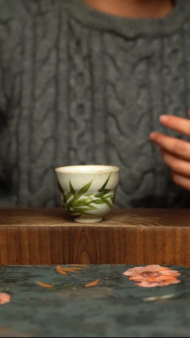 杯釉下彩手工手绘同款陶器