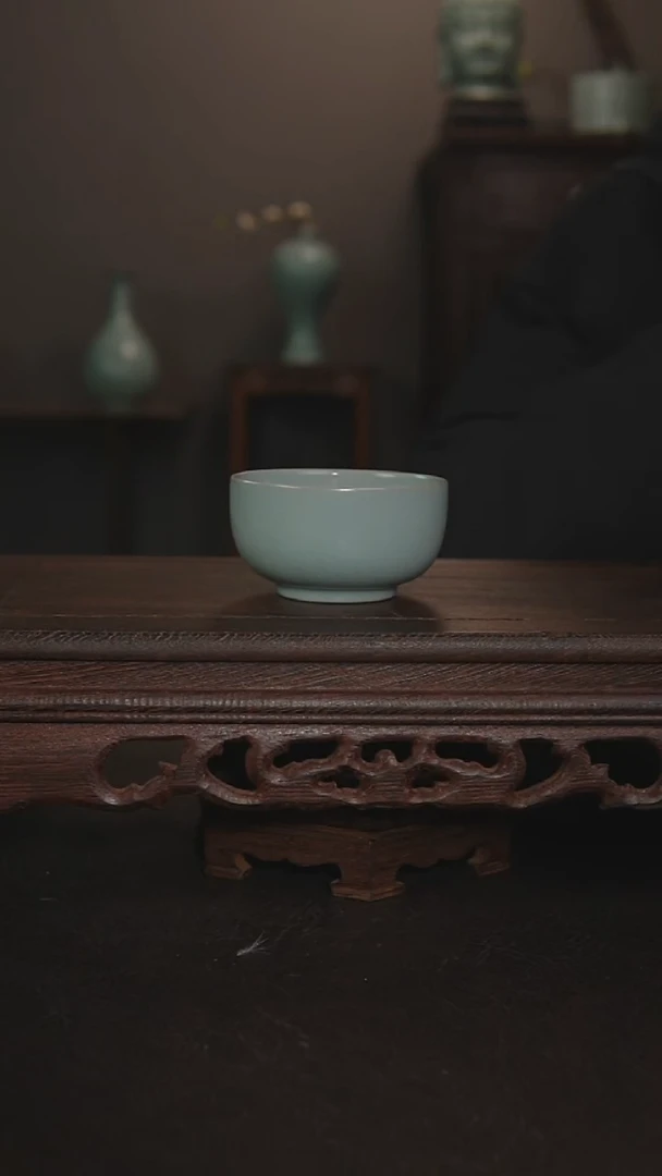 摆件瓷仿古手工罗汉杯