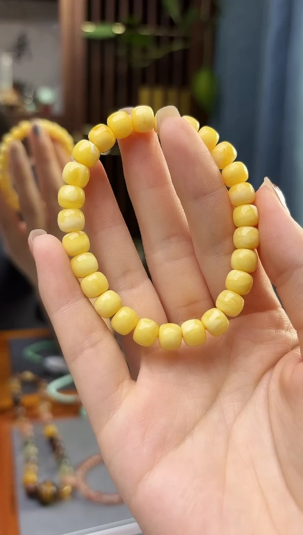 裸石蜜蜡未镶嵌蜜蜡老型手串8mm+SAF