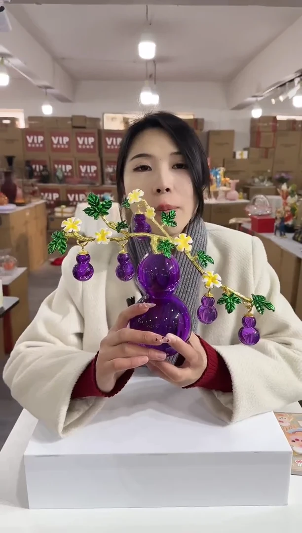 【闪购商品】琉璃瑞鸿花瓶花器早W-27