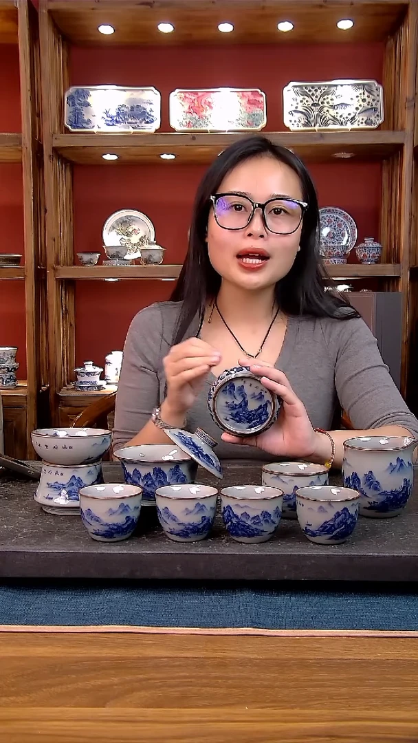 简装家用款9件套 老陶泥开片纹陶瓷茶具