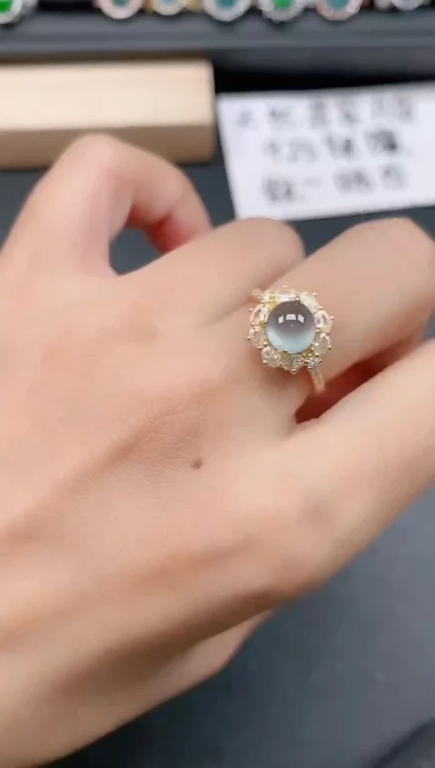 银S925镶嵌戒指翡翠1111