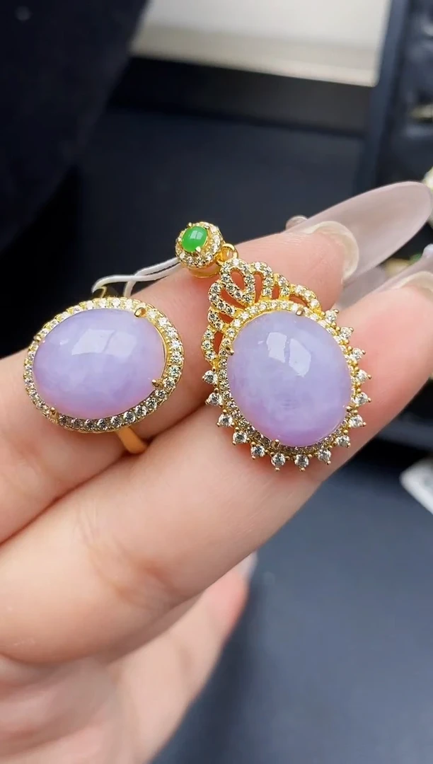 银S925镶嵌戒指翡翠0126