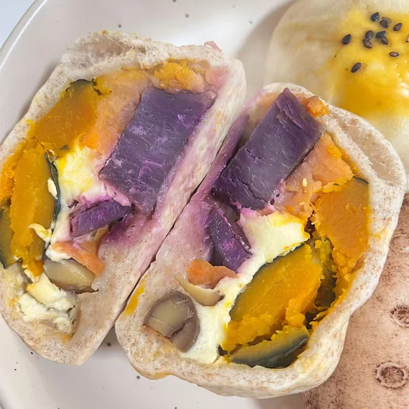 【无防腐剂】五谷丰登馒头速冻锁鲜带托盒加热即食方便速食懒人美食