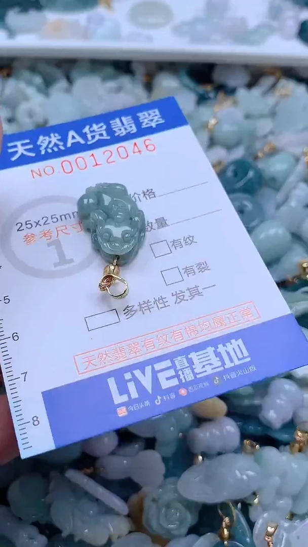 翡翠未镶嵌吊坠(不含链)1