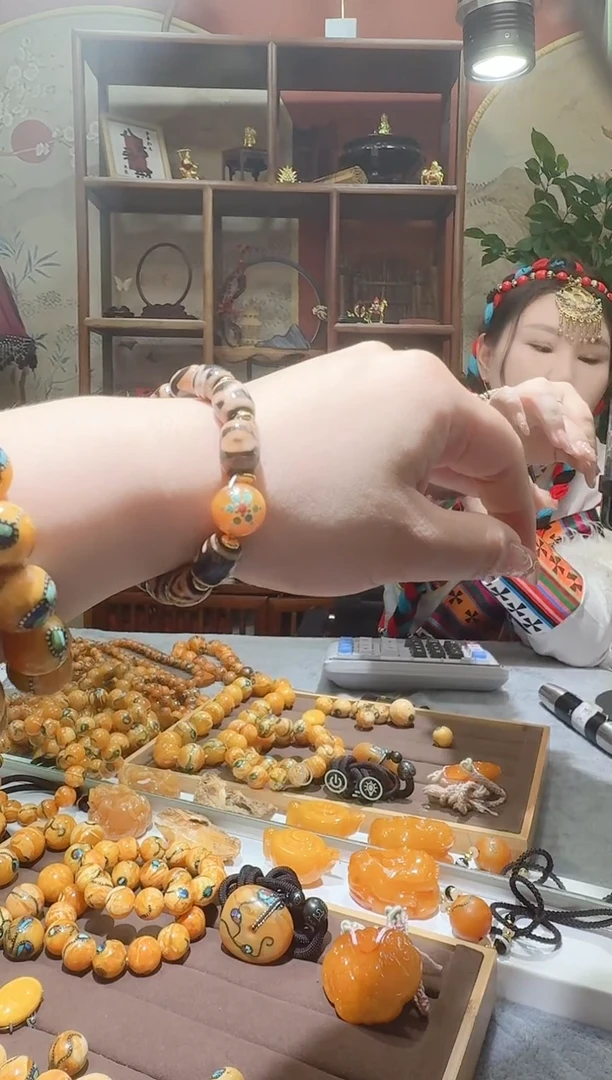 蜜蜡颈饰未镶嵌0088天然蜜蜡珠宝奇石全都保真