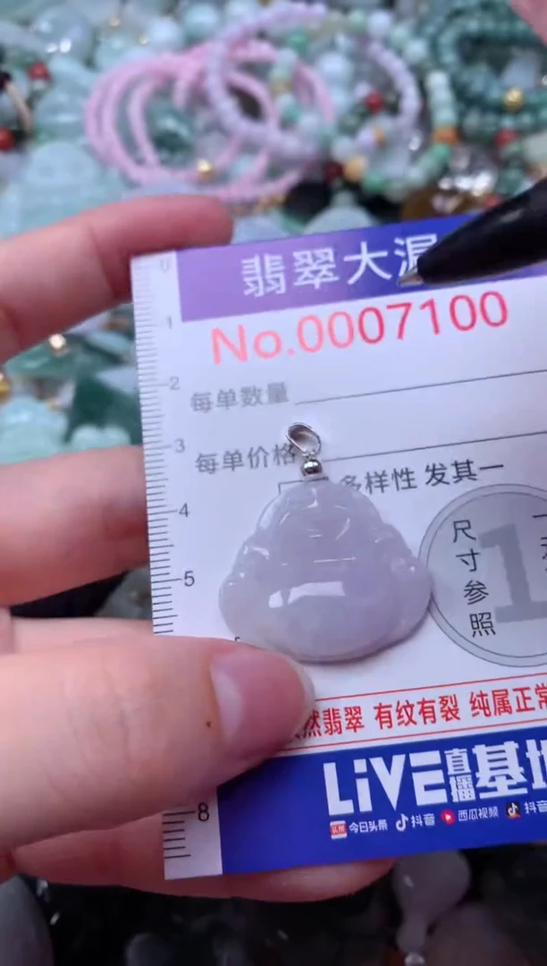 翡翠未镶嵌颈饰7100