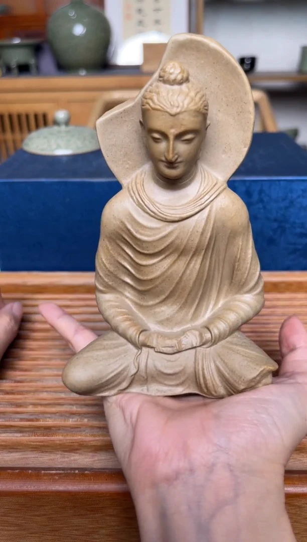 其他耀州窑健陀罗摆件  微瑕