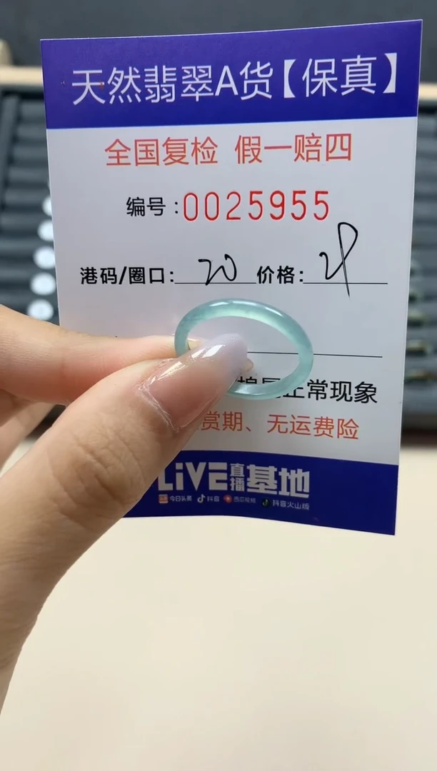 【闪购商品】翡翠戒指未镶嵌天然25955