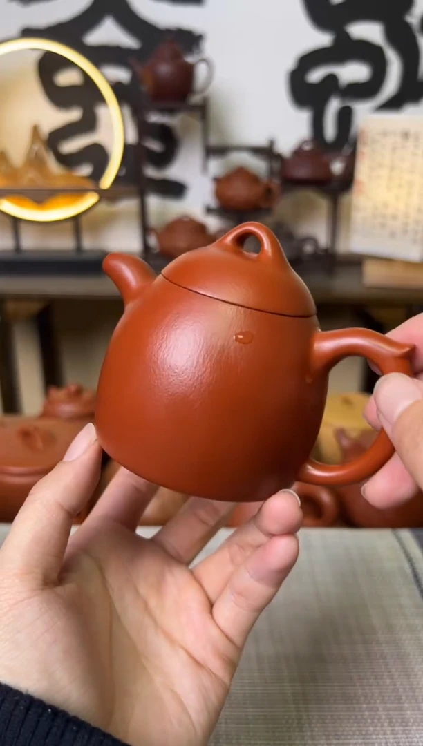 【闪购商品】朱泥茶壶秦权紫砂壶150CC