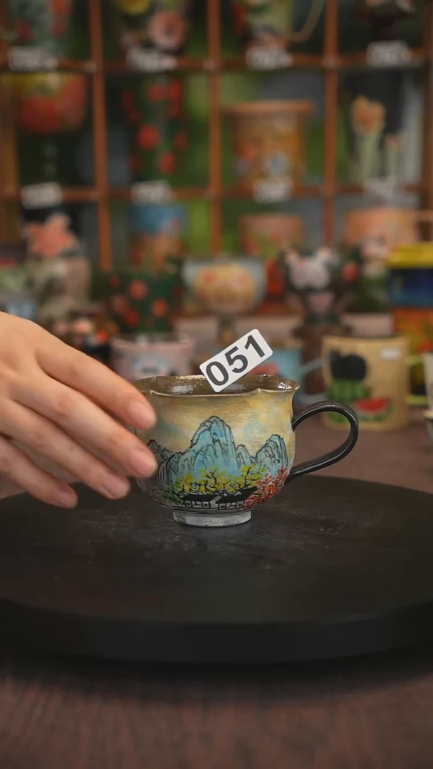 紫砂油画手绘釉下彩051