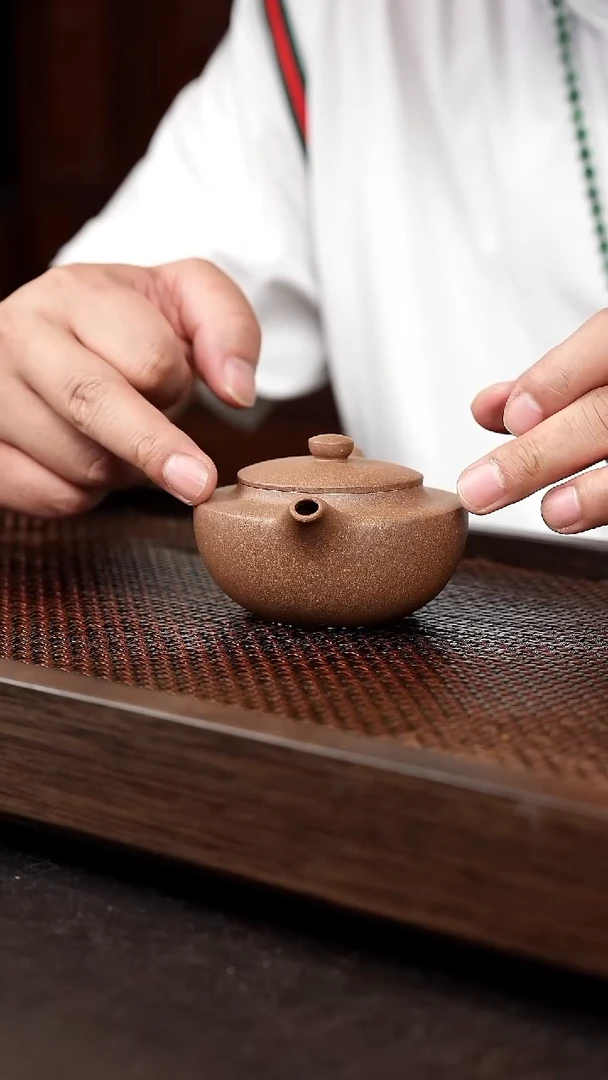 茶壶紫砂老段泥汉扁