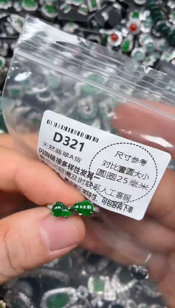 颈饰未镶嵌翡翠D321耳扣