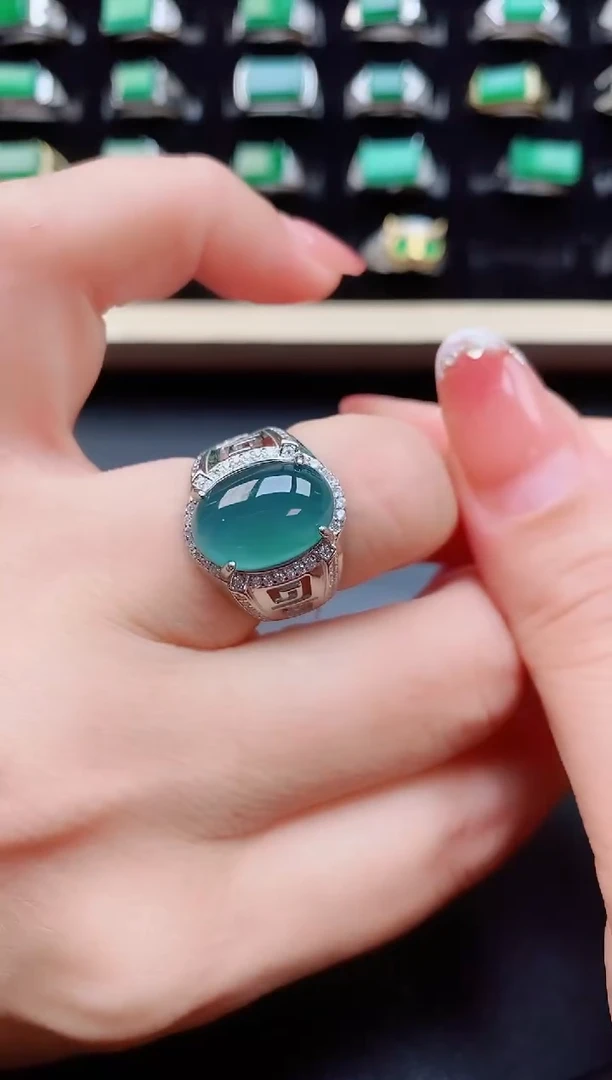 【闪购商品】翡翠戒指银S925镶嵌1212