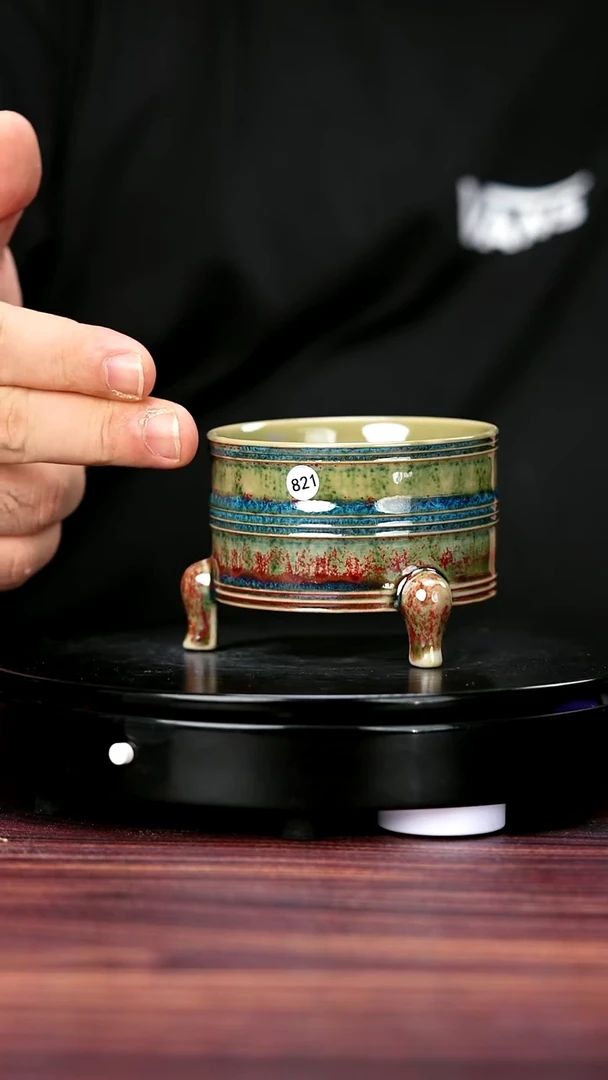 其他821#盼龙窑一级品原矿钧瓷三足樽