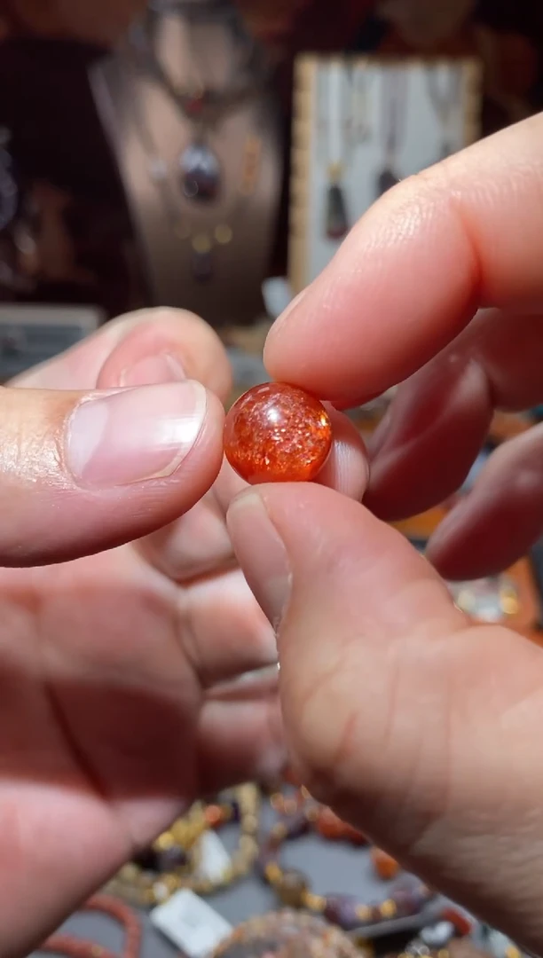 【闪购商品】日光石金太阳单珠12mm未镶嵌多样性发其一