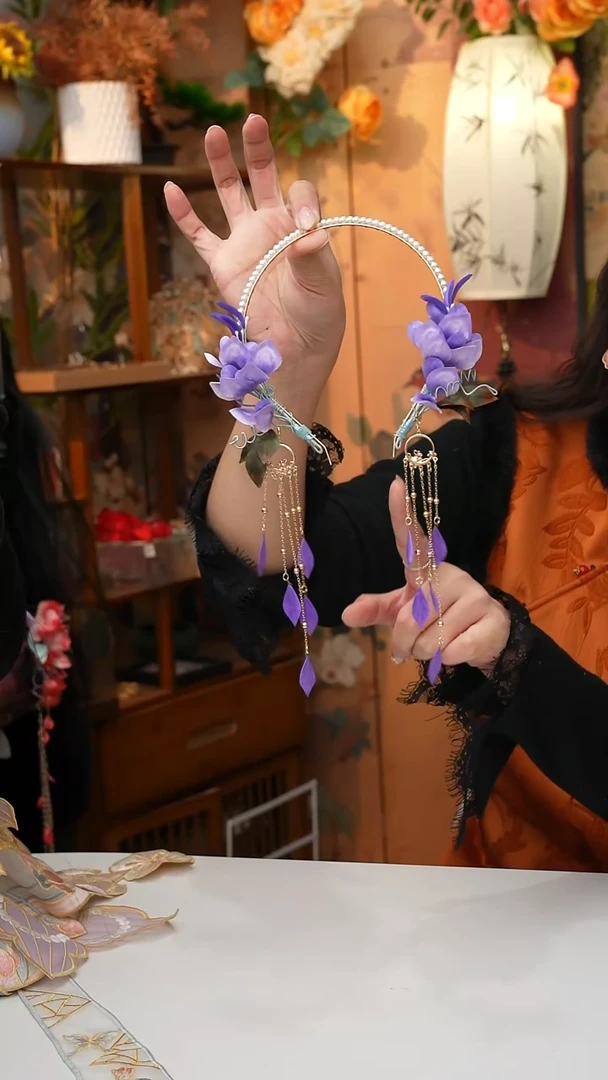 铜合金无锦簪阁绒花咕咕