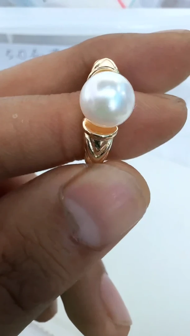 【闪购商品】海水珍珠戒指银S925镶嵌戒指