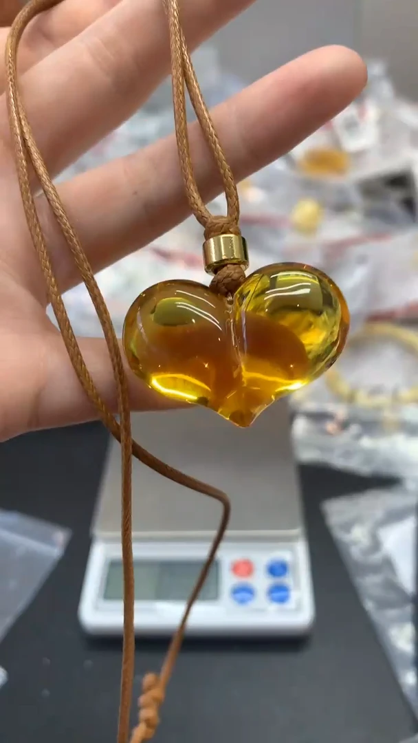 银S925镶嵌琥珀珠宝奇石2453（5发1