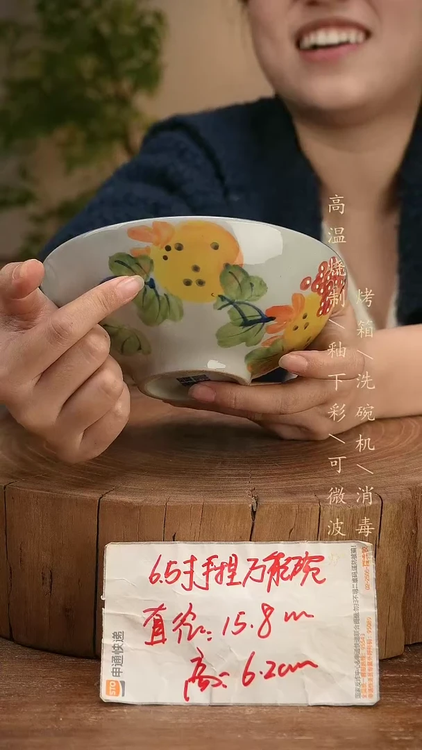碗瓷景德镇手工手绘高温瓷釉下彩