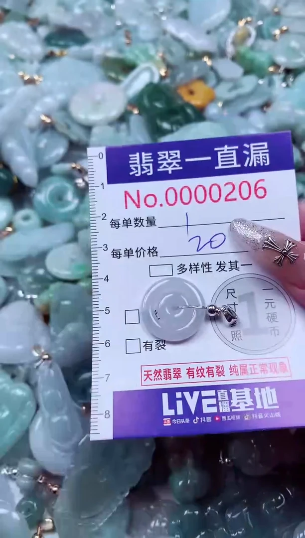 翡翠未镶嵌吊坠(不含链)206