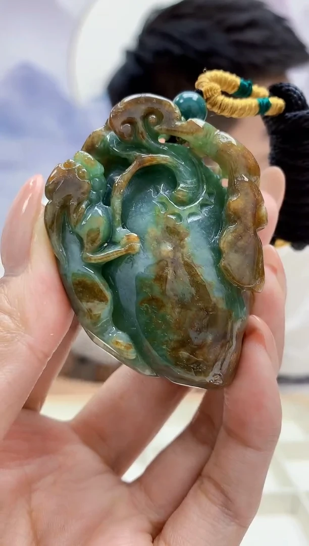 定制翡翠未镶嵌5028MM-毛货挂件108